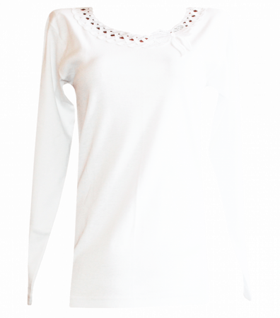 Однотонна футболка жіноча з довгим рукавом 582