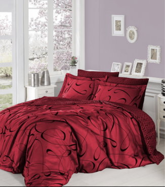 Комплект постельного белья Satin Cotton First Choice S-56 CALISTO RED