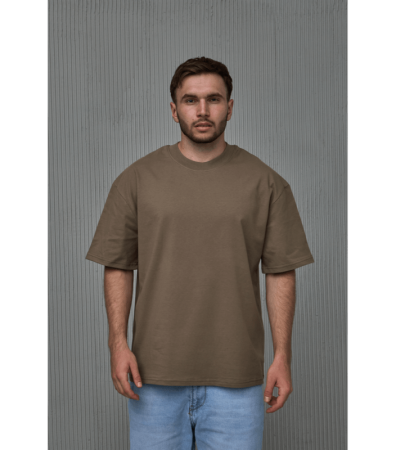 Чоловіча футболка oversize-крою з широкою горловиною 40477.105