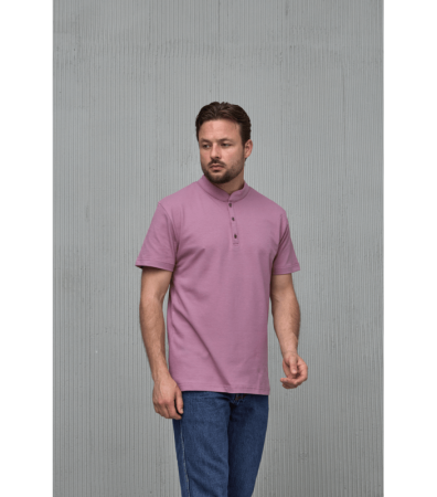 Чоловіча футболка поло без вишивки з коротким коміром 19559.42