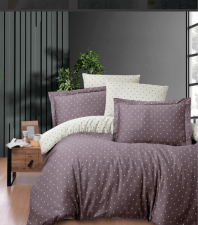 Комплект постільної білизни Satin Cotton First Choice S-352 Point Lilac