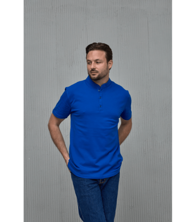 Чоловіча футболка поло без вишивки з коротким коміром 19559.22