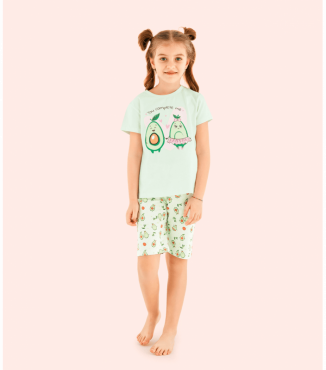 Піжама футболка та шорти для дівчинки 10115
