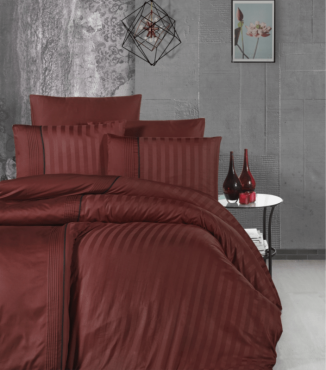 Комплект постільної білизни Deluxe Satin Dark Series First Choice DLX-226 MODALİFE CİNNAMON