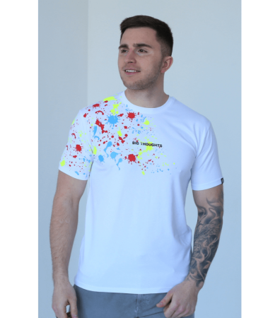 Футболка однотонная с принтом BIG THOUGHTS 40010.3