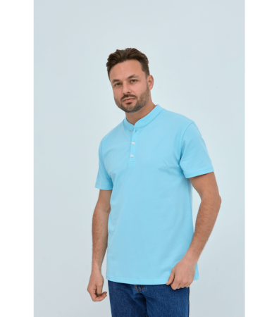 Чоловіча футболка поло без вишивки з коротким коміром 19559.44