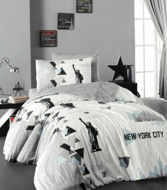 Комплект постельного белья Ranforce Young Duvet Set Cover First Choice R-406 NEW YORK