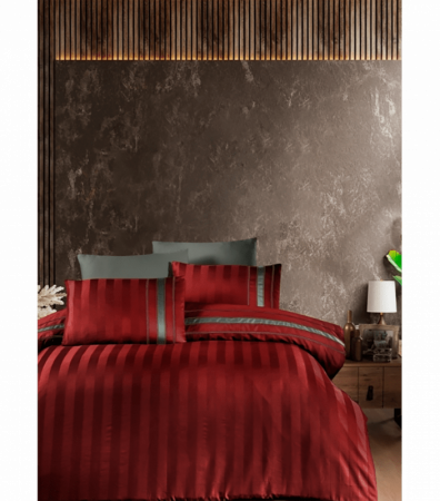 Комплект постільної білизни Deluxe Satin Dark Series First Choice DLX-243 Artwel Dark Red