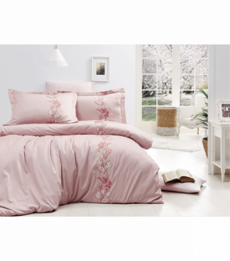 Комплект постільної білизни Satin Cotton First Choice S-316 ARTEMIS POWDER