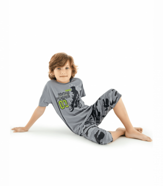 Дитяча піжама для хлопчика футболка і капрі 11561