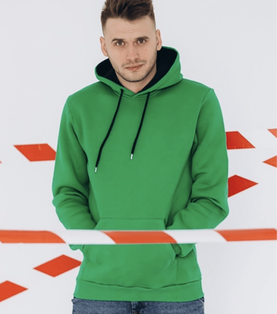 Однотонное мужское худи 30180.10