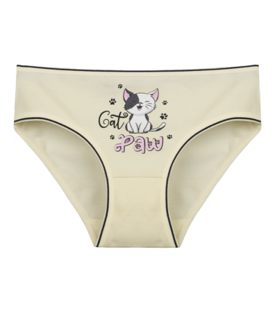 Трусы слипы для девочки с принтом Cat Paw 415035
