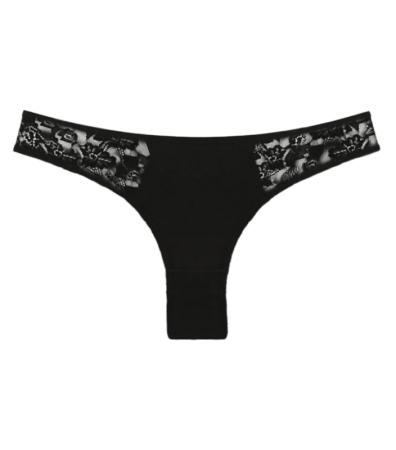 Жіночі стрінги з мереживом чорні 6971S-1