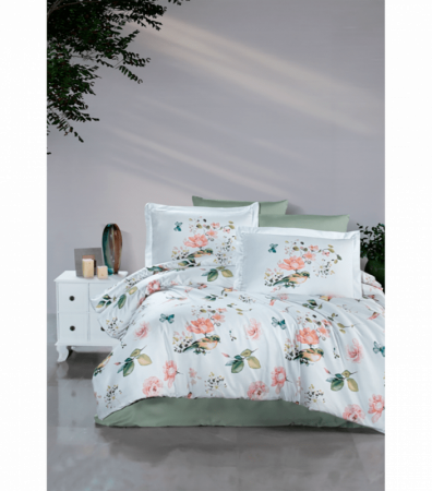 Комплект постільної білизни Satin Cotton First Choice S-596 Alice Green