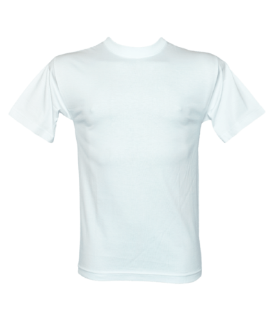 Белая однотонная  футболка 005-1