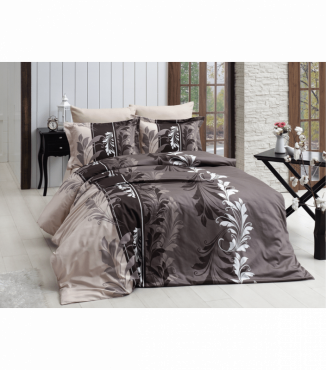 Комплект постільної білизни Satin Cotton First Choice S-231 EYLUL BROWN