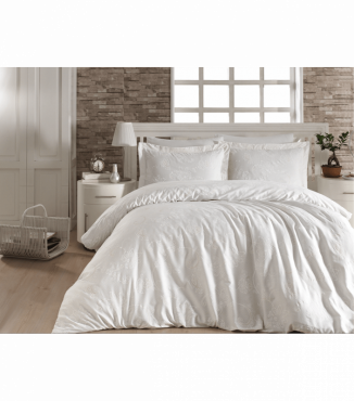 Комплект постельного белья Satin Cotton First Choice S-291 CARMINA WHITE