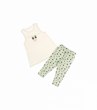 Піжама для дівчинки майка і штани з малюнком 10081