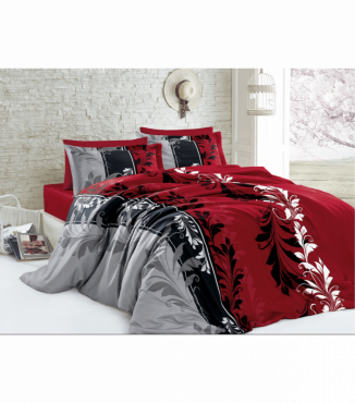 Комплект постільної білизни Satin Cotton First Choice S-226 EYLUL RED