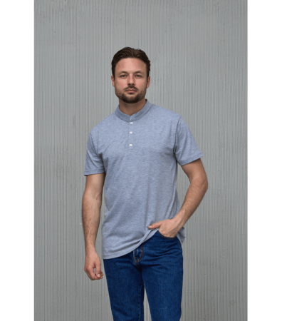 Чоловіча футболка поло без вишивки з коротким коміром 19559.16