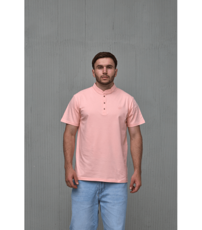 Чоловіча однотонна поло з коміром-стійкою великих розмірів 19571.39