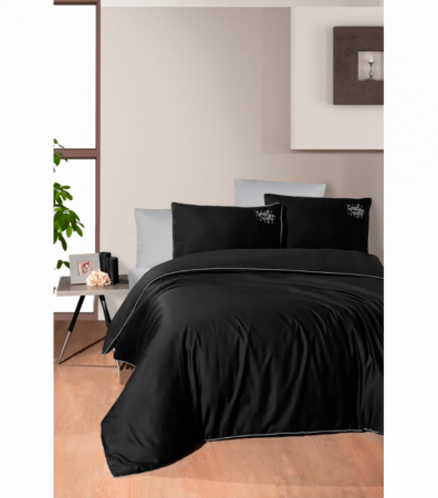 Комплект постільної білизни Deluxe Satin Dark Series First Choice DLX-602 Timeless Black