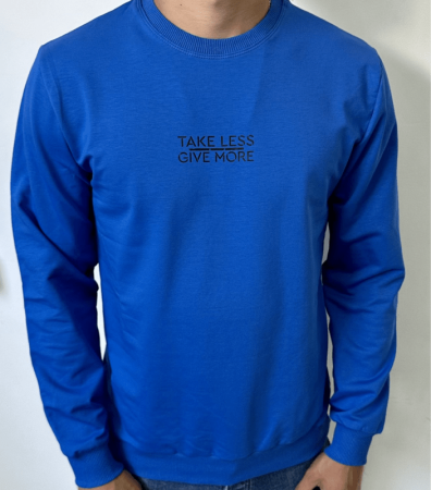 Чоловічий світшот з надписом TAKE LESS 17609.22