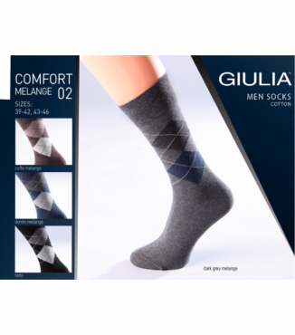 Класичні чоловічі шкарпетки з ромбами COMFORT MELANGE 002