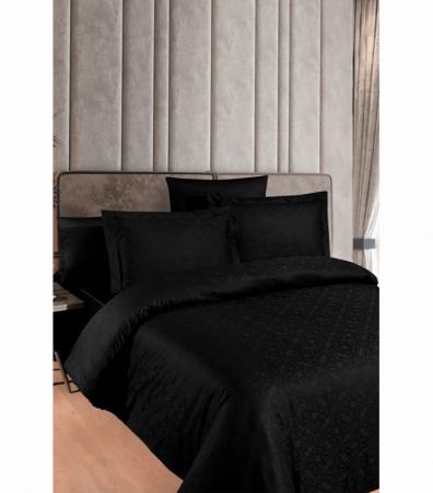 Комплект постельного белья Jacquard Satin Dark Series First Choice JS-157 Lamone Black