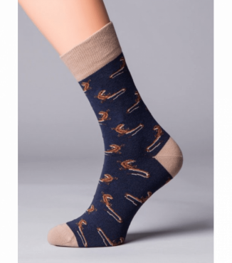 Бавовняні чоловічі шкарпетки з малюнком MSL-020