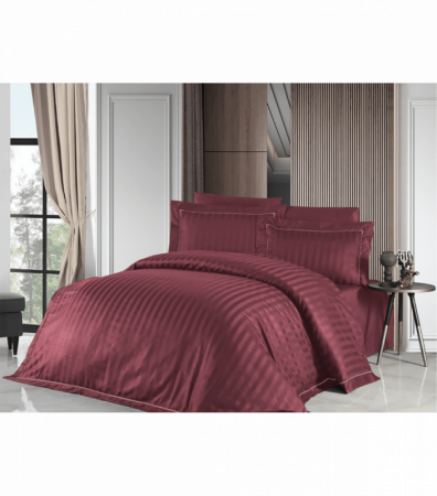 Комплект постільної білизни Deluxe Satin Dark Series First Choice DLX-33 Novel Line Rose