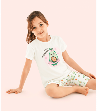 Піжама футболка та шорти для дівчинки 10115