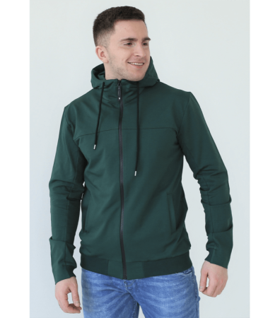 Чоловіча кофта на замку з капюшоном 17314-18153.11