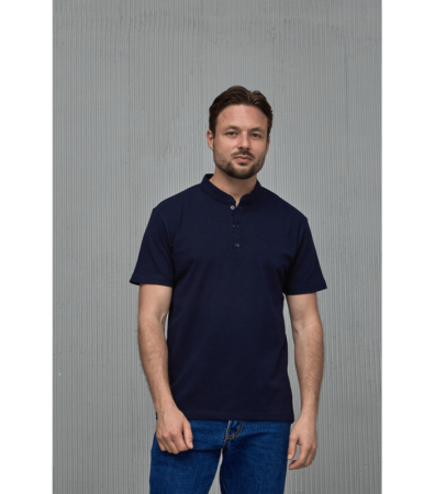 Чоловіча футболка поло без вишивки з коротким коміром 19559.26
