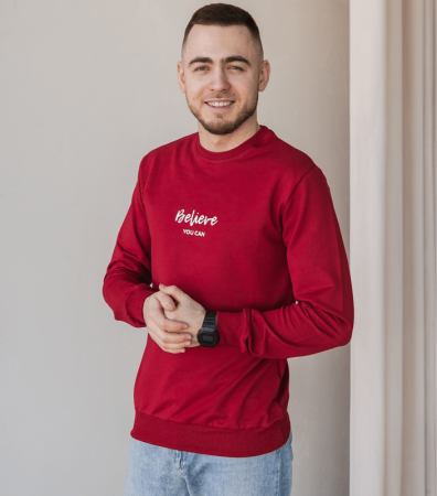 Мужской свитшот с надписью BELIEVE 17537.6